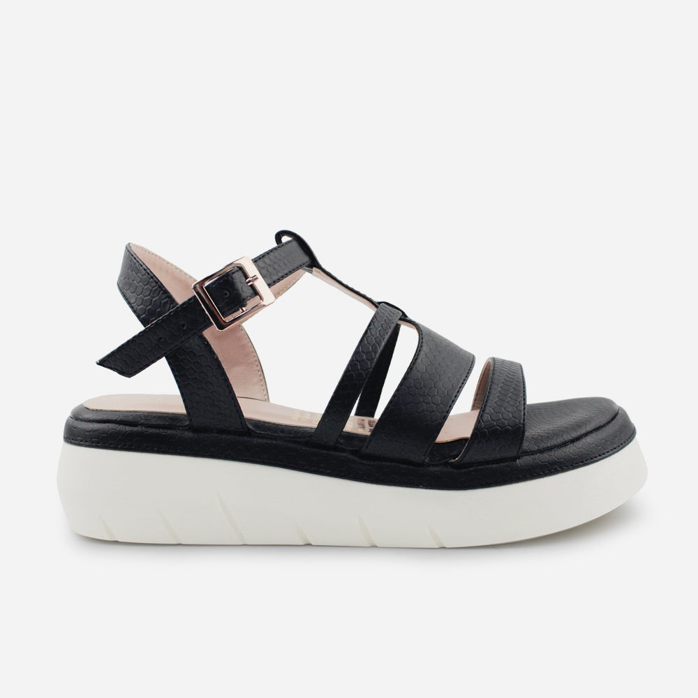 Sandalia chunky nerea de sintético para mujer - Negro