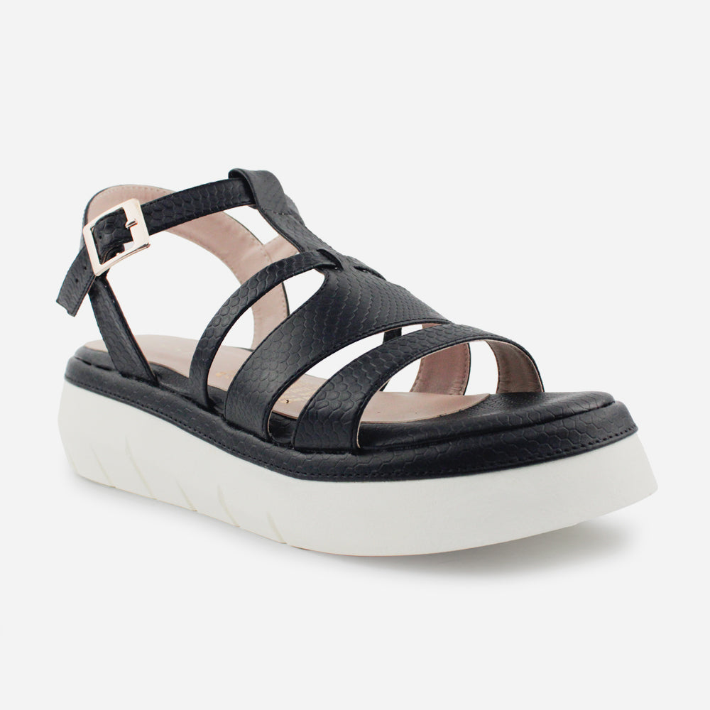 Sandalia chunky nerea de sintético para mujer - Negro