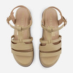 Sandalia chunky nerea de sintético para mujer - Beige