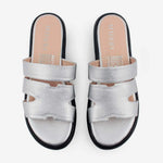 Sandalia flatform nora de sintético para mujer - Plateado