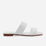 Sandalia plana marcel de sintético para mujer - Blanco