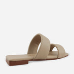 Sandalia plana marcel de sintético para mujer - Taupe