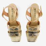 Sandalia tacon marise de sintético para mujer - Oro