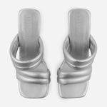 Sandalia plataforma cacao de sintético para mujer - Plata