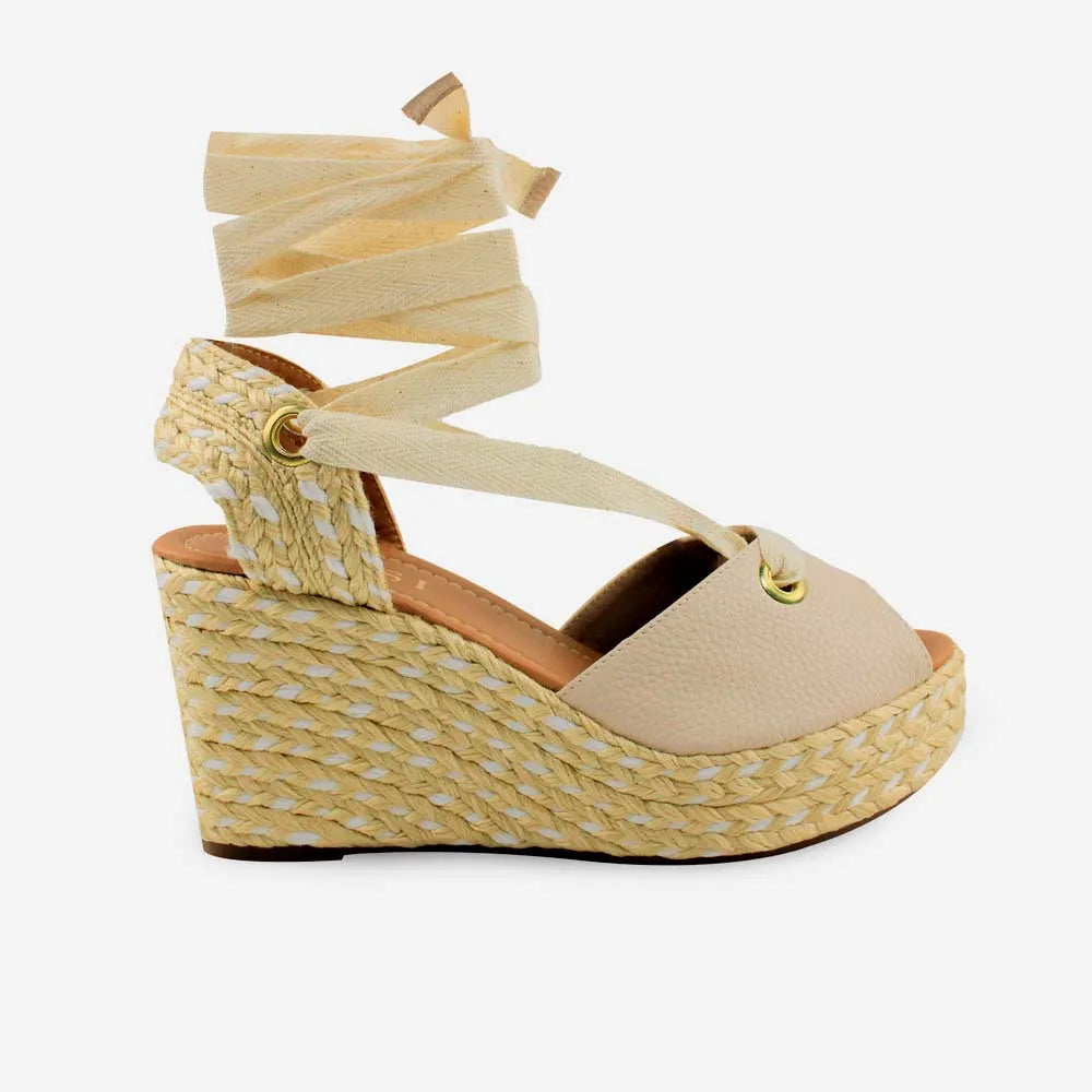 Sandalia plataforma piera de sintético para mujer - Taupe