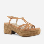 Sandalia plataforma tullia de sintético para mujer - Beige