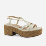 Sandalia plataforma tullia de sintético para mujer - Hueso