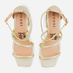 Sandalia tacon silvestre de sintético para mujer - Champaña