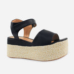 Sandalia plataforma marie de sintético para mujer - Negro