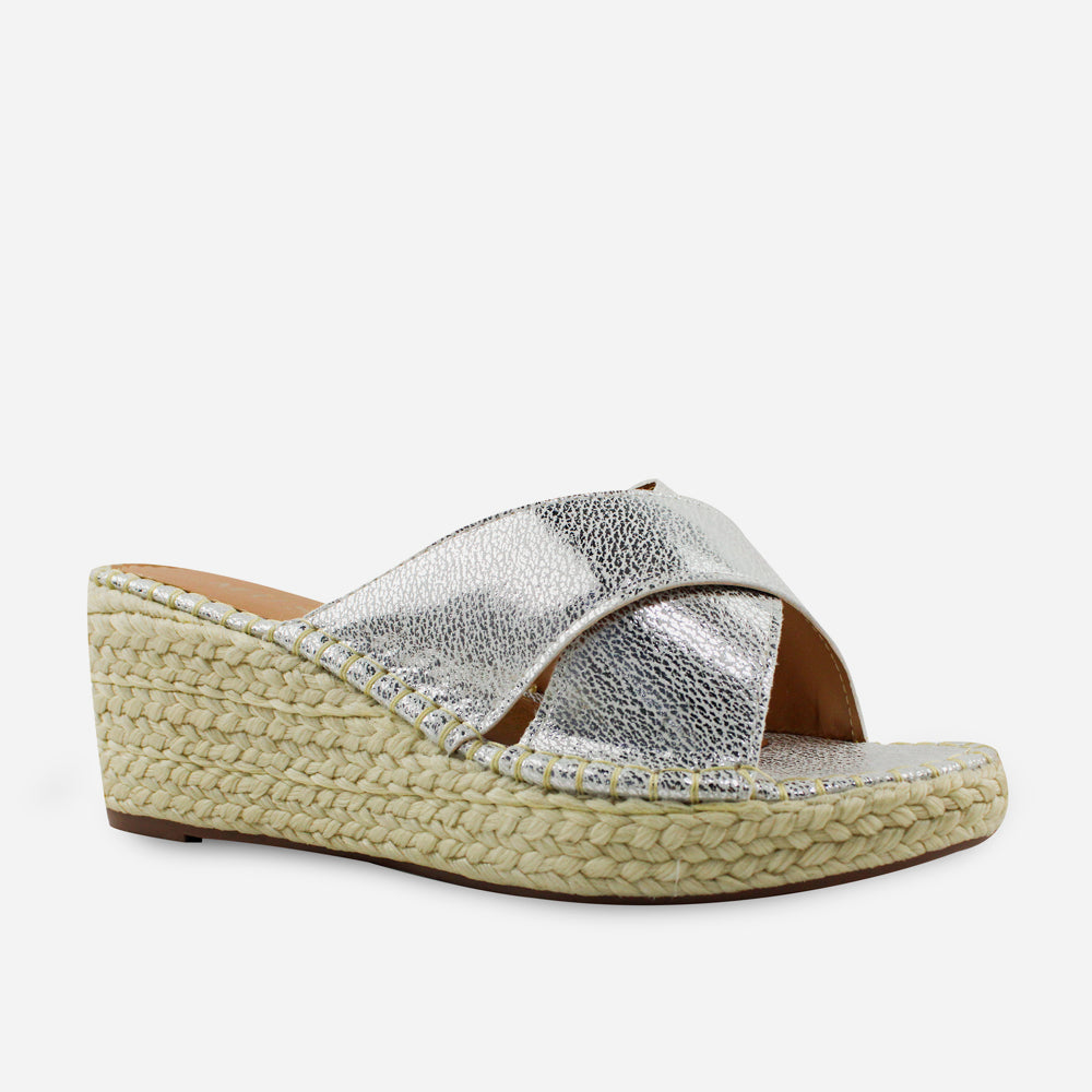 Sandalia plataforma madelaine de sintético para mujer - Plata