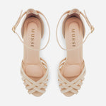 Sandalia plataforma cleo de sintético para mujer - Beige