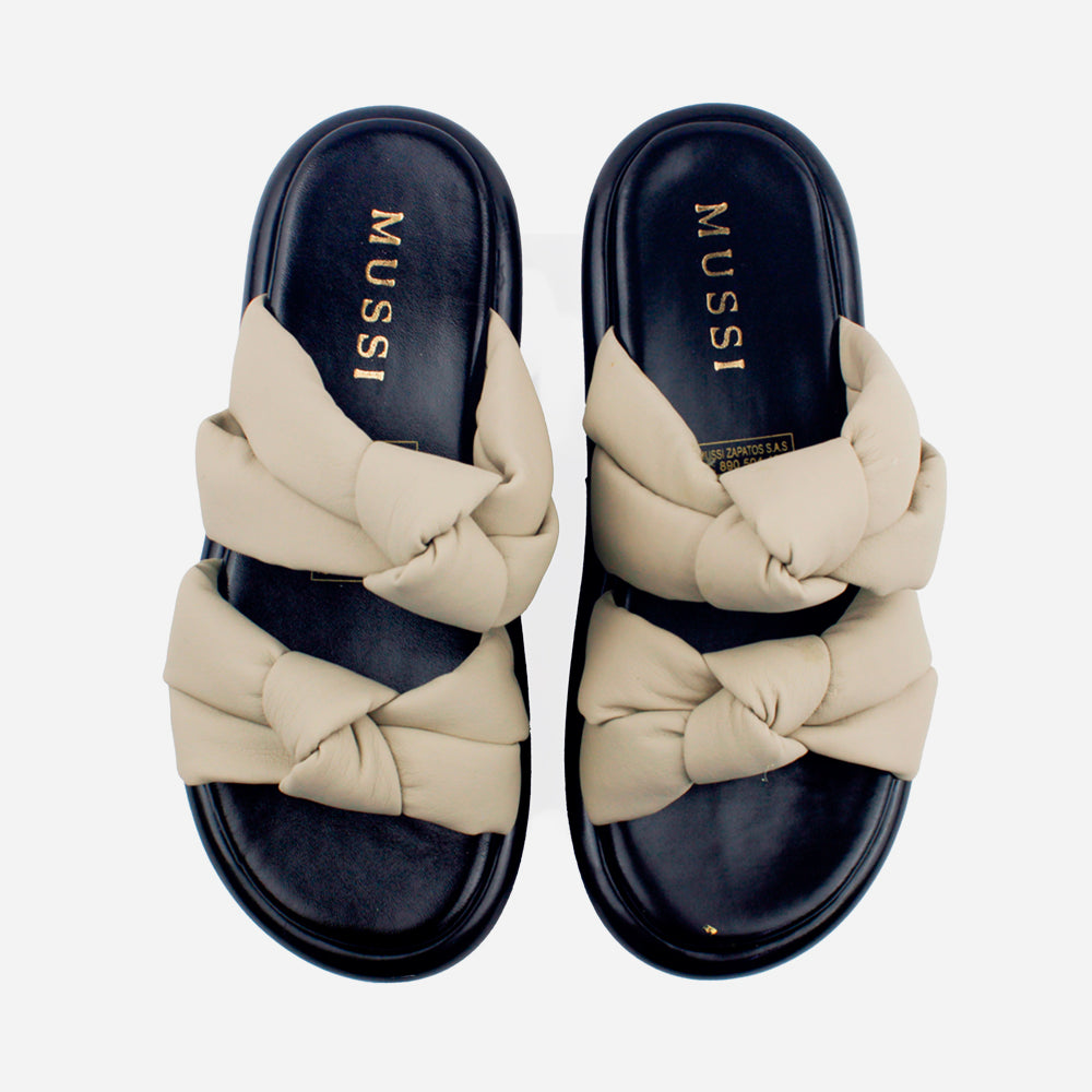 Sandalia flatform hielo de sintético para mujer - Gris