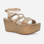 Sandalia plataforma luna de sintético para mujer - Bronce