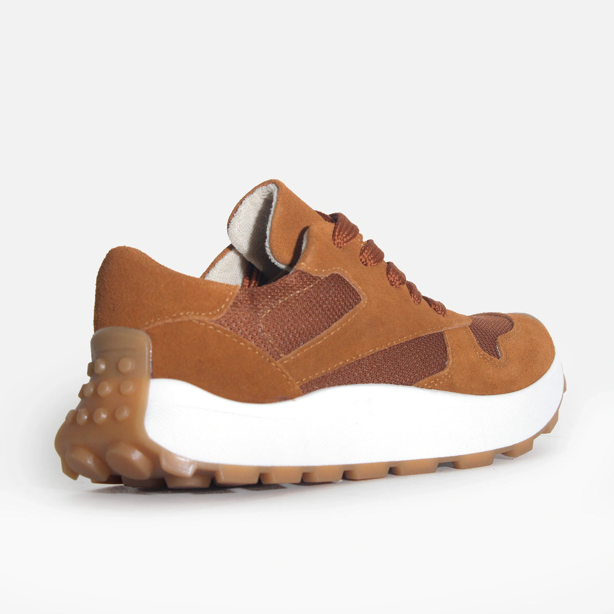 Tenis mague de cuero para mujer - Miel