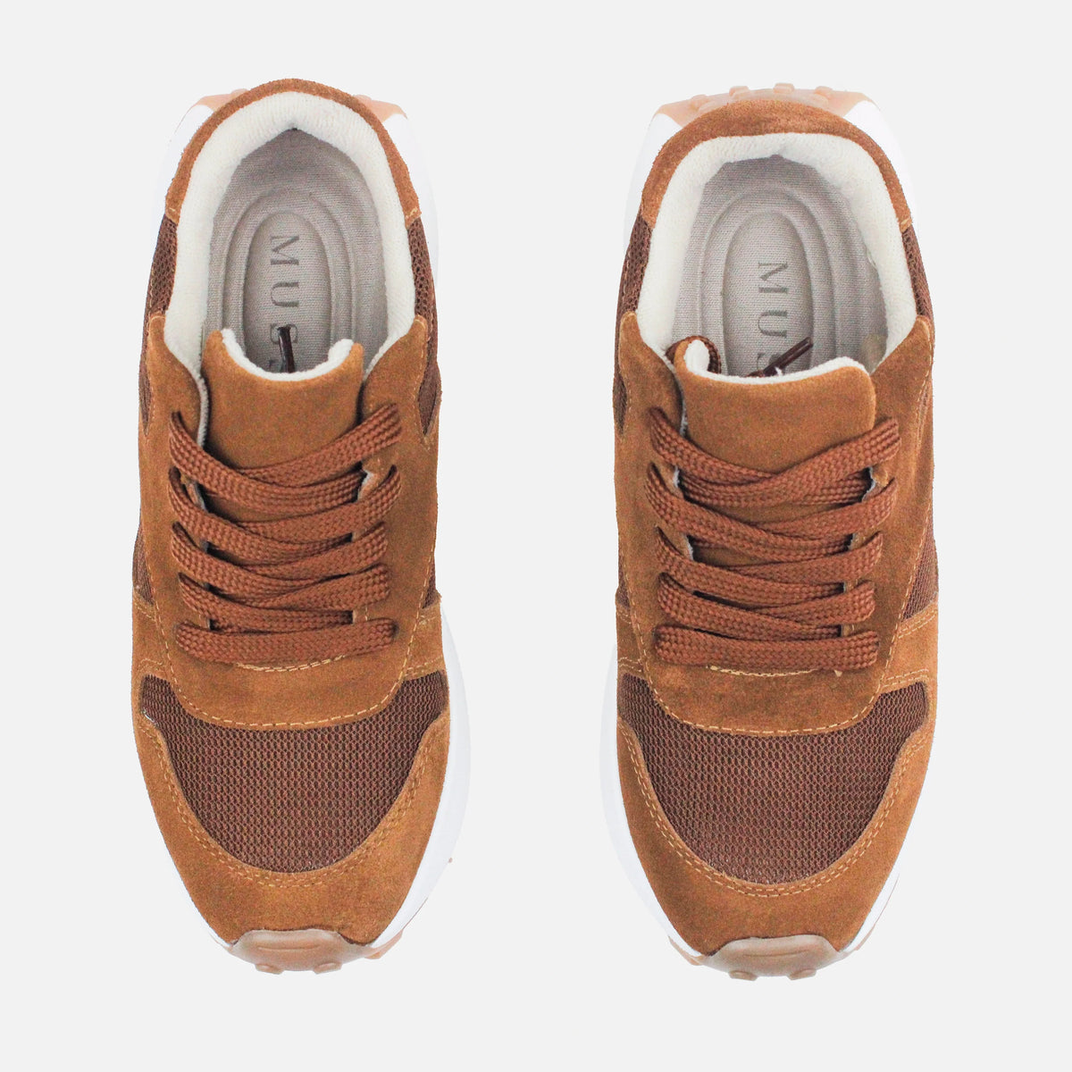 Tenis mague de cuero para mujer - Miel