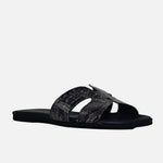 Sandalia plana marla de sintético para mujer - Negro