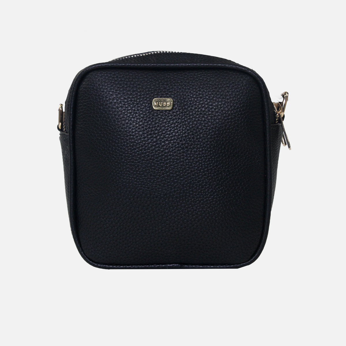 Bolso manos libres aylen de cuero para mujer - Negro