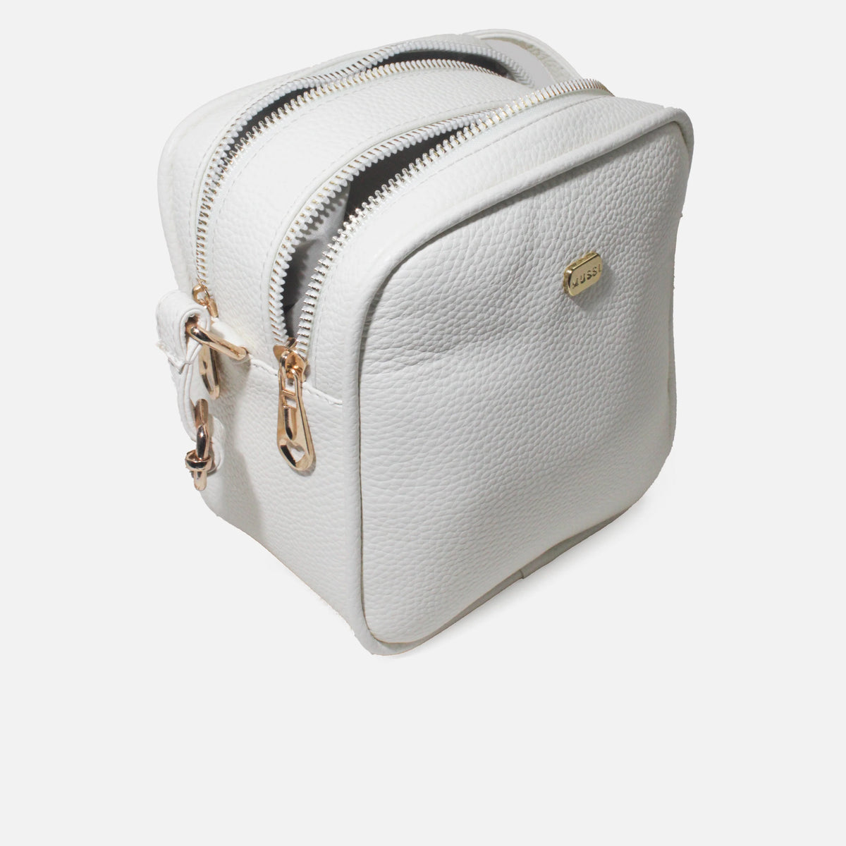Bolso manos libres aylen de cuero para mujer - Hueso