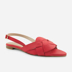 Sandalia plana cordelia de sintético para mujer - Rojo