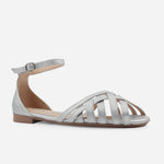 Baleta plana raffaella de sintético para mujer - Plata