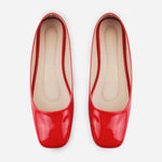 Baleta plana mariposa de sintético para mujer - Rojo