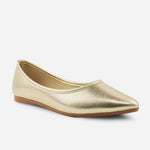 Baleta plana rosalba de sintético para mujer - Oro