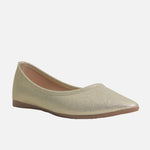 Baleta plana rosalba de sintético para mujer - Oro