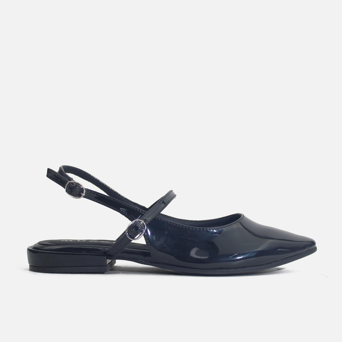 Baleta plana organdi de sintético para mujer - Negro