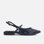 Baleta plana organdi de sintético para mujer - Negro