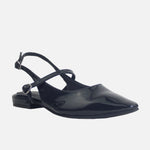 Baleta plana organdi de sintético para mujer - Negro