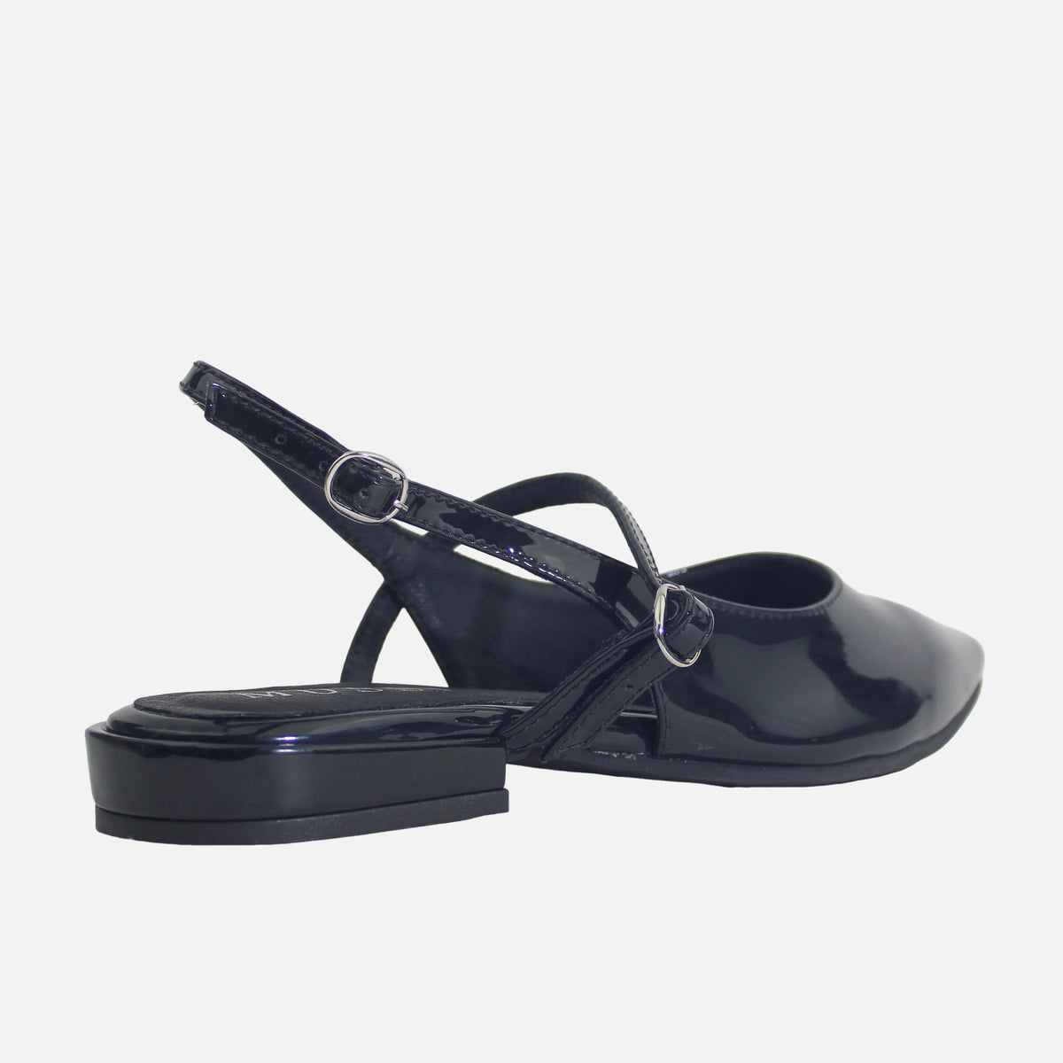 Baleta plana organdi de sintético para mujer - Negro