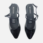 Baleta plana organdi de sintético para mujer - Negro