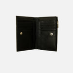 Billetera selva de cuero para mujer - Negro