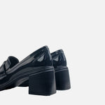 Mocasin tacon amay de sintético para mujer - Negro