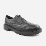 Oxford amab de cuero para mujer - Negro