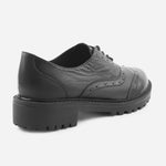 Oxford amab de cuero para mujer - Negro