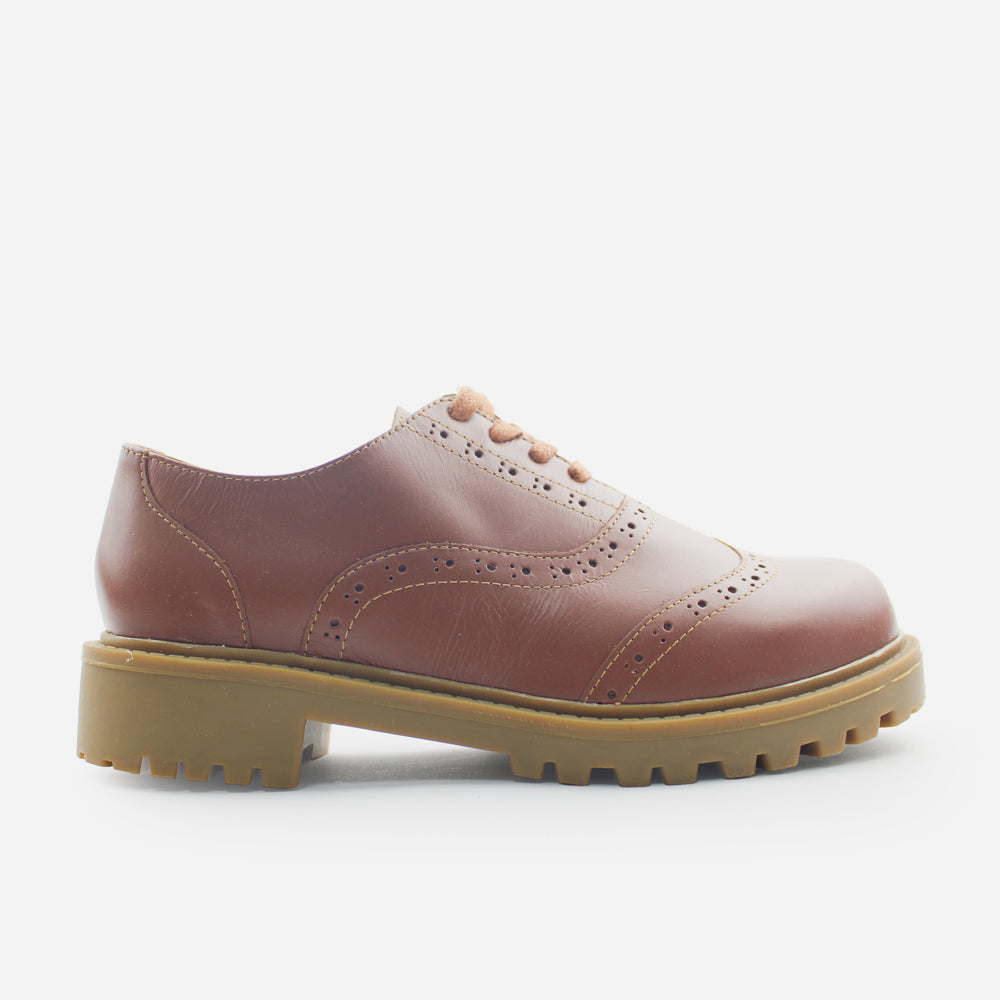 Oxford amab de cuero graso para mujer - Miel