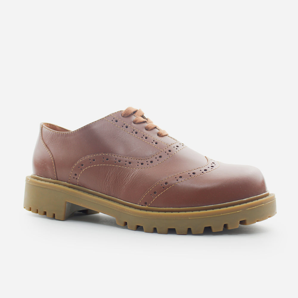 Oxford amab de cuero graso para mujer - Miel