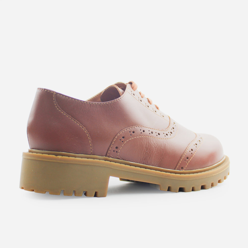 Oxford amab de cuero graso para mujer - Miel