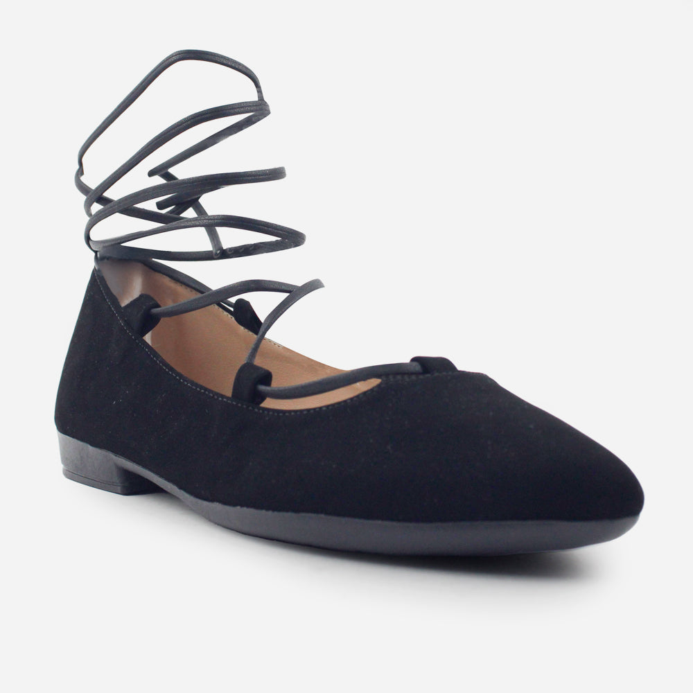 Baleta plana noelia de sintético para mujer - Negro