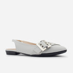 Baleta destalonada rosaura de sintético para mujer - Gris