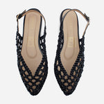 Zueco plano michelle de sintético para mujer - Negro