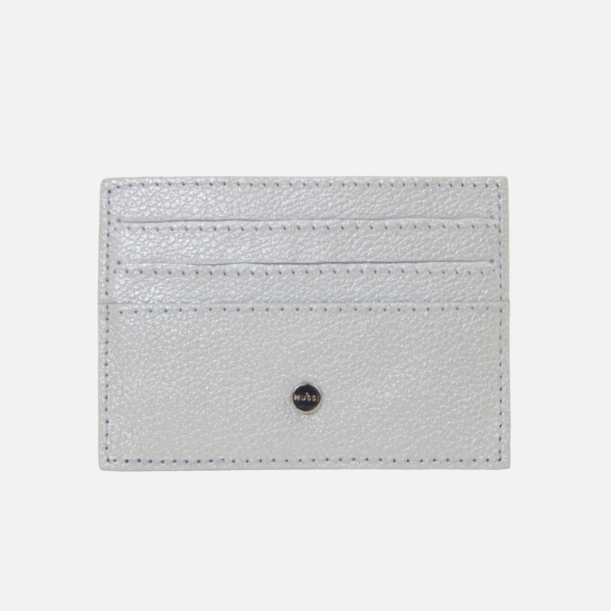 Tarjetero zuzani de cuero para mujer - Plateado