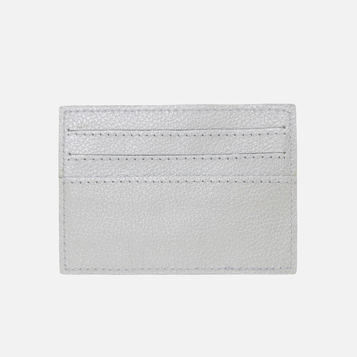 Tarjetero zuzani de cuero para mujer - Plateado