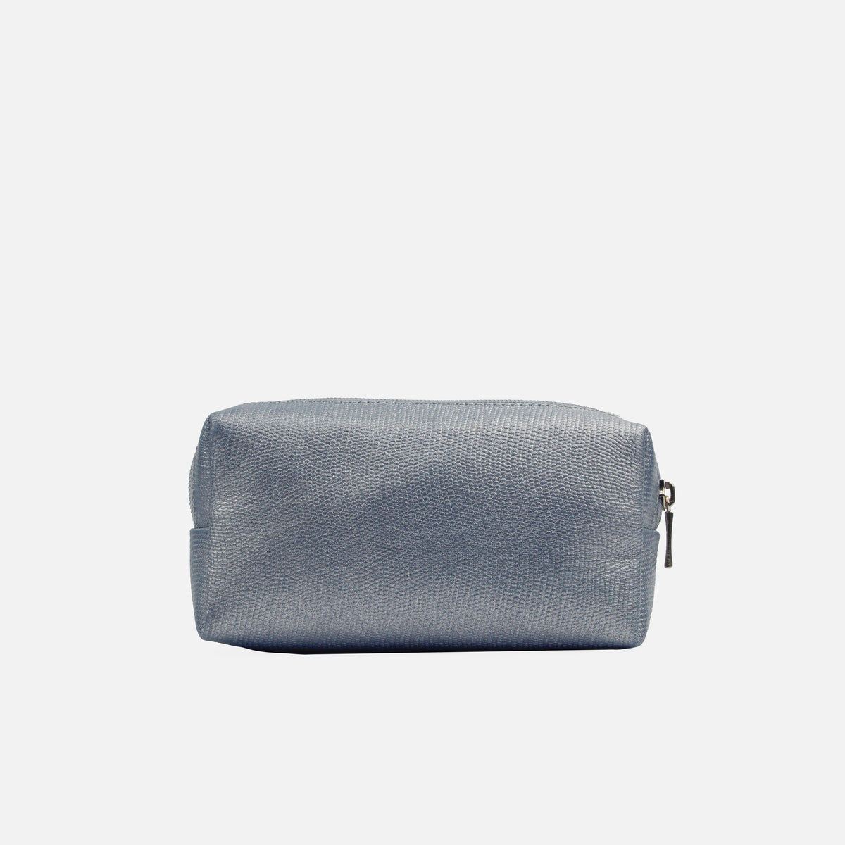 Cosmetiquera vera de cuero para mujer - Plata
