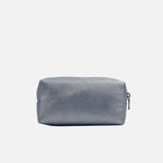 Cosmetiquera vera de cuero para mujer - Plata