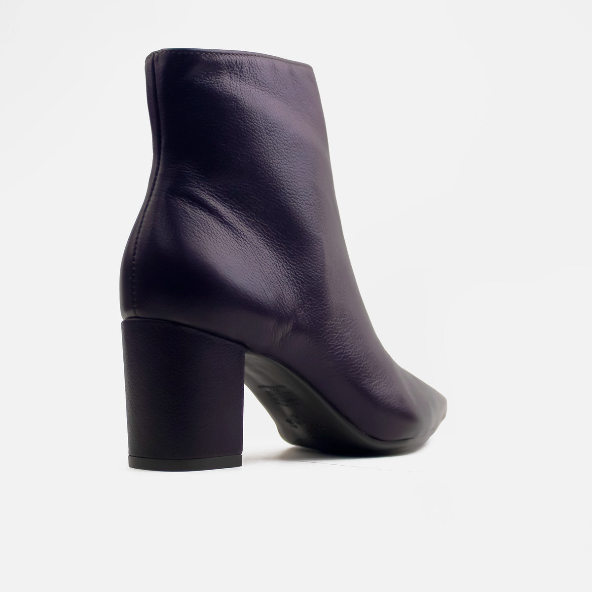 Botin tacon liliah de cuero para mujer - Café