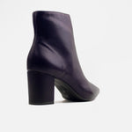 Botin tacon liliah de cuero para mujer - Café