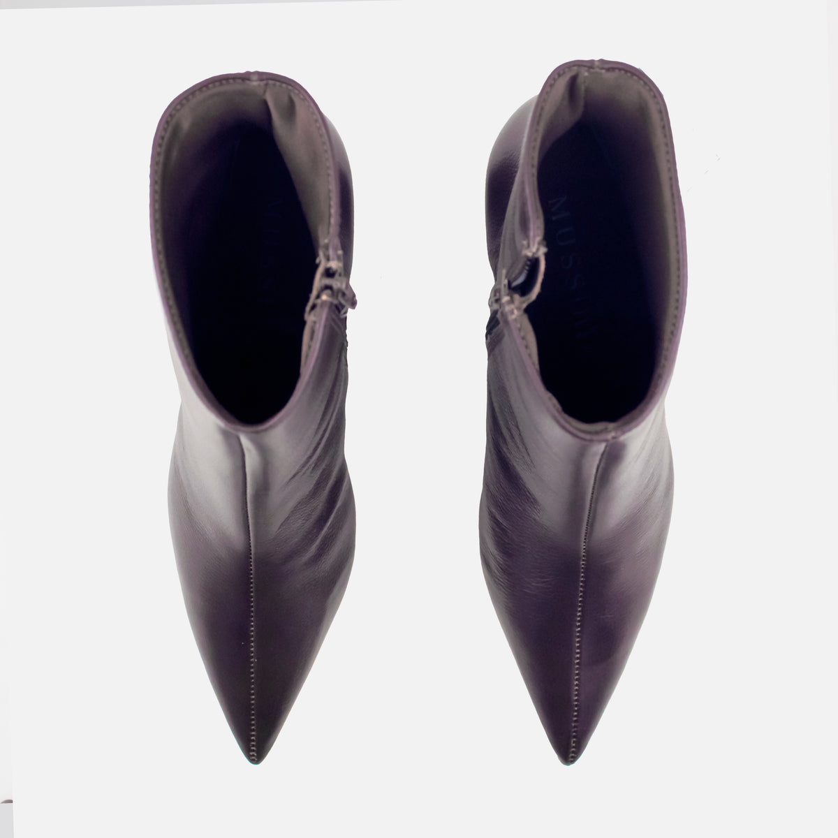 Botin tacon liliah de cuero para mujer - Café