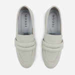 Mocasin plano astrid de cuero para mujer - Gris